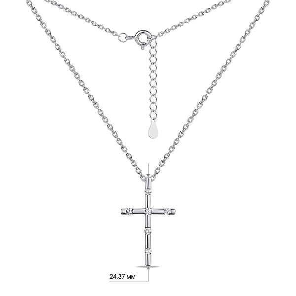 Колье из серебра с фианитами (арт. 7507/1699) – изображение 3