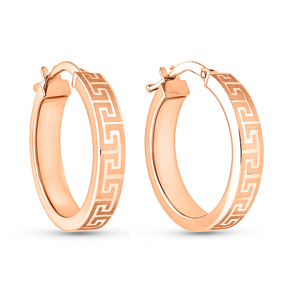 Серьги-кольца из красного золота Олимпия (арт. 1091205/20) – изображение 1