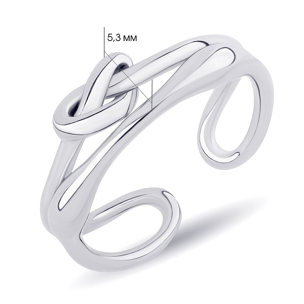 Серебряное незамкнутое кольцо (арт. 7501/6035) – изображение 2