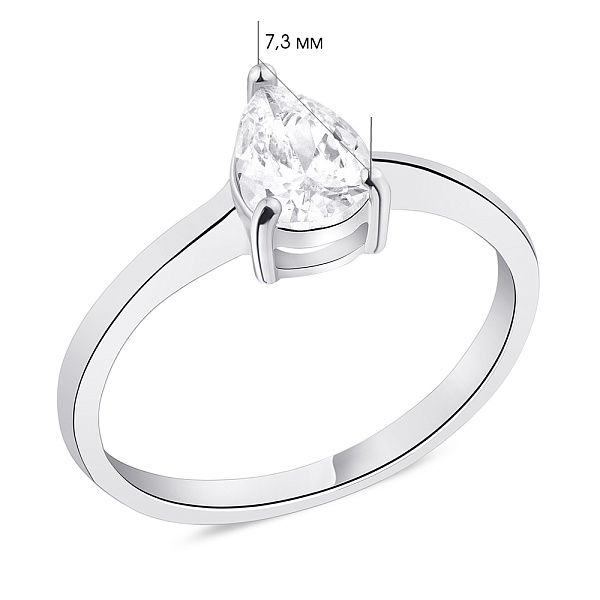 Серебряное кольцо с фианитом (арт. 7501/5733) – изображение 2