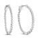 Серебряные серьги-конго с дорожкой из фианитов (арт. 7502/4812/30) – изображение 1