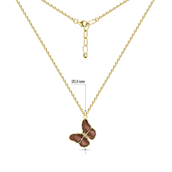 Золотое колье Francelli Бабочка (арт. 352361жкр) – изображение 5