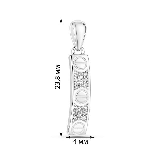 Серебряная подвеска с фианитами (арт. 7503/4809) – изображение 2