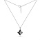Серебряное колье Цветок с ониксом (арт. 7507/2334/15о) – изображение 2