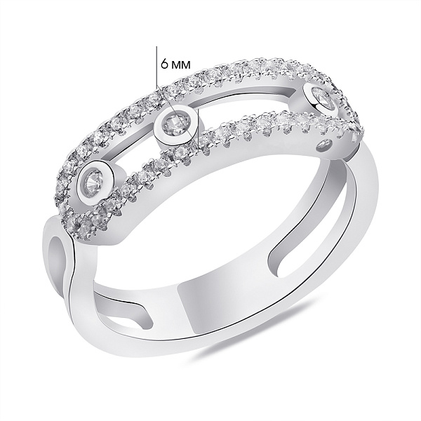 Серебряное кольцо с фианитами (арт. 7501/5974) – изображение 2