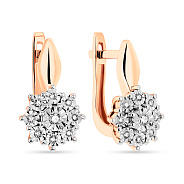 Фото Серьги из красного золота с бриллиантами (арт. С011062010)