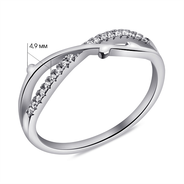 Серебряное кольцо с фианитами (арт. 7501/6989) – изображение 2