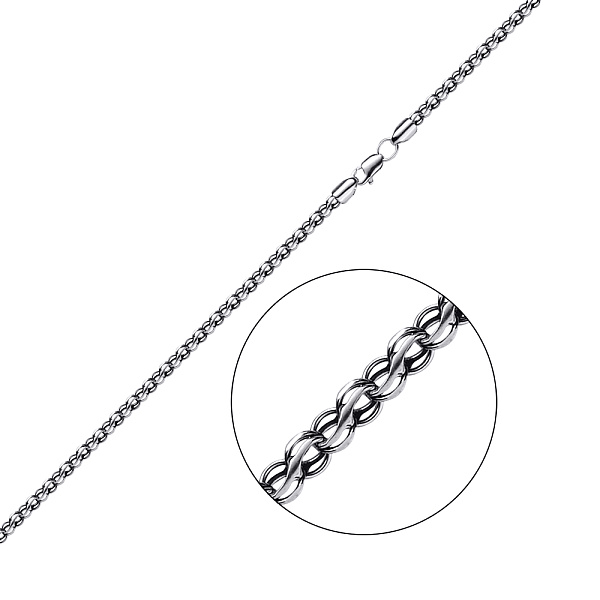 Серебряная цепочка плетение Ручеек (арт. 03015224ч) – изображение 1