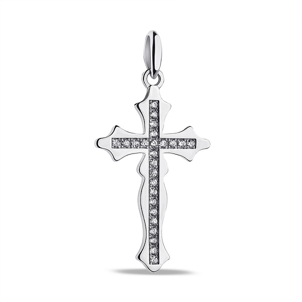 Серебряный крестик с фианитами (арт. 7503/4035) – изображение 1