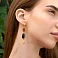 Золотые серьги-подвески Diva с ониксом (арт. 107593жо) – изображение 2