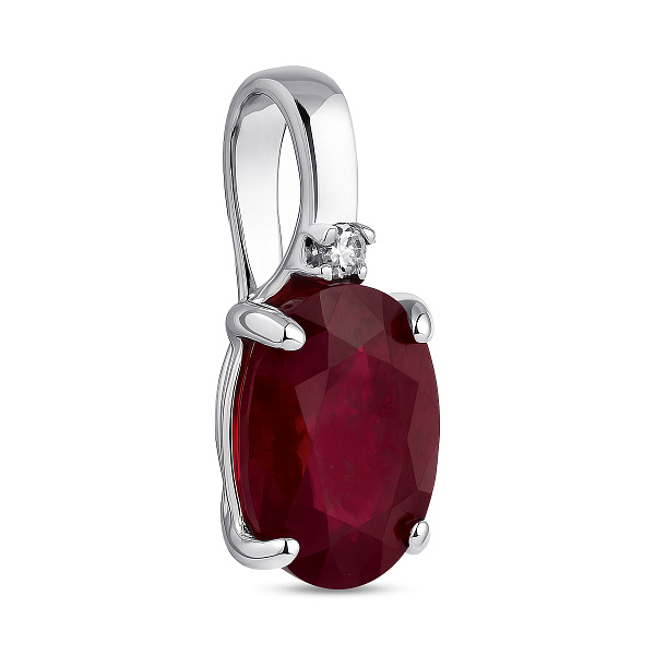 Серебряный кулон с крупным рубином (арт. 7503/2187943Р) – изображение 1
