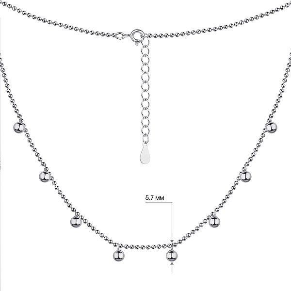 Серебряное колье (арт. 7507/1826) – изображение 3