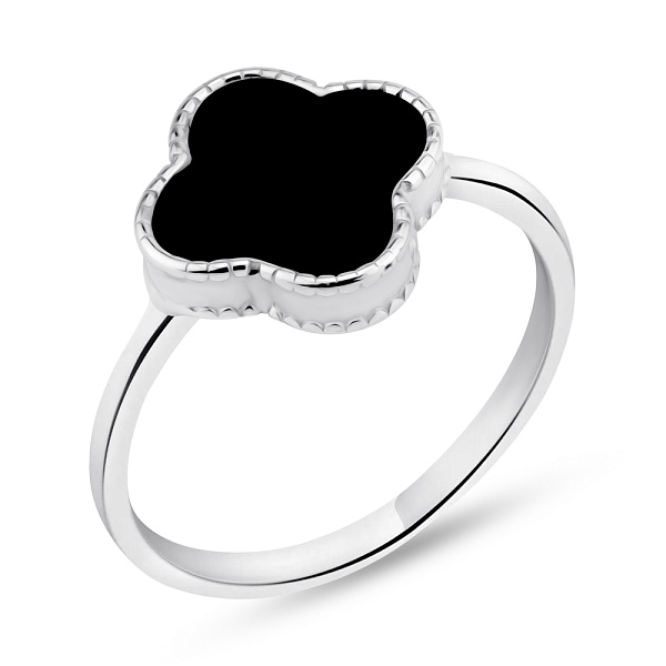 Серебряное кольцо с ониксом (арт. 7501/610/10окп) – изображение 1