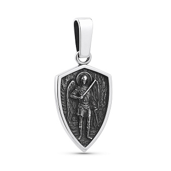 Фото Серебряный подвес Архангел Михаил (арт. 7903/1187пю)