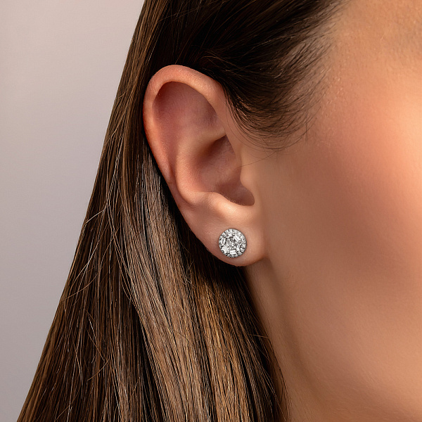 Серьги из белого золота с бриллиантами (арт. Т011353030б) – изображение 3