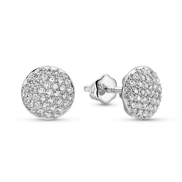 Золотые серьги с бриллиантами (арт. С341591040б) – изображение 1