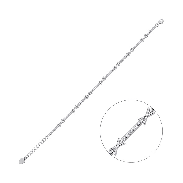 Серебряный браслет с фианитами (арт. 7509/4871) – изображение 1