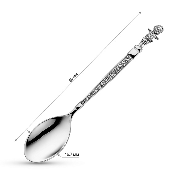 Серебряная ложка детская Ангел (арт. 7922/1618Л) – изображение 2