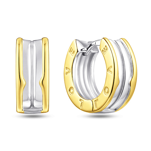 Серебряные серьги-кольца (арт. 7502/10559/10бж) – изображение 1
