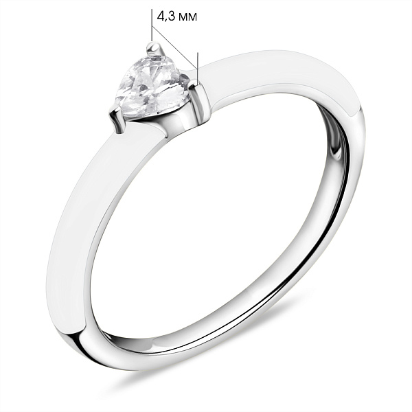 Серебряное кольцо с фианитом (арт. 7501/5737еб) – изображение 2