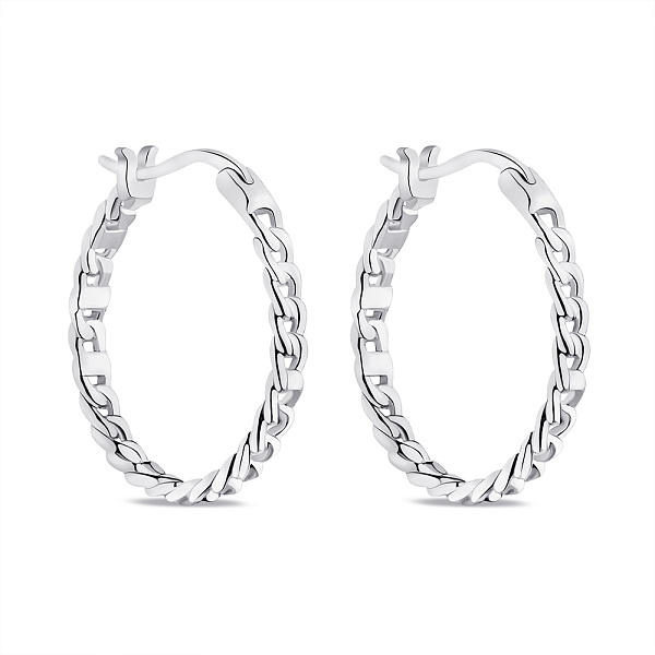 Серебряные сережки кольца (арт. 7502/9071/20) – изображение 1