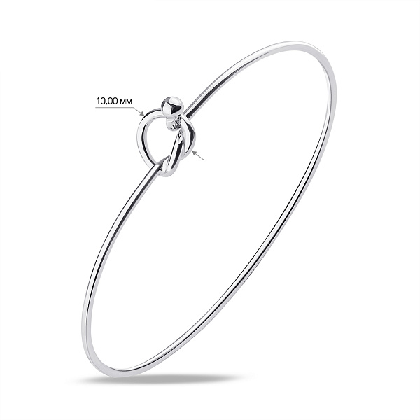 Жесткий браслет из серебра "Узелок" Trendy Style (арт. 7509/719) – изображение 2