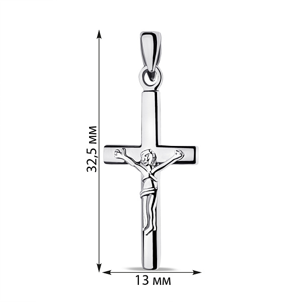 Серебряный крестик с распятием (арт. 7504/3979) – изображение 2
