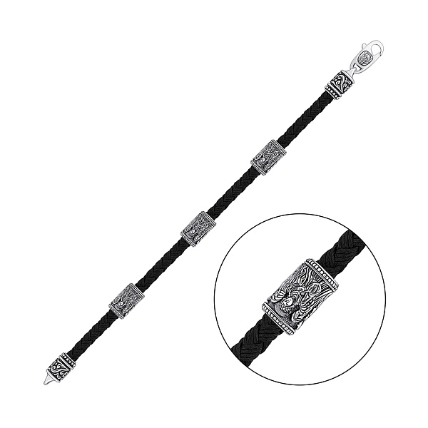 Серебряный браслет с лавсаном (арт. 7309/4010) – изображение 1