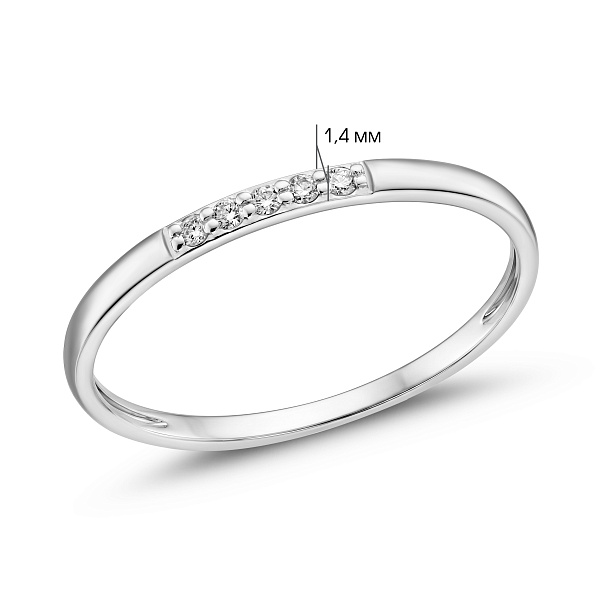 Золота каблучка з діамантами (арт. К011710010б) – зображення 2