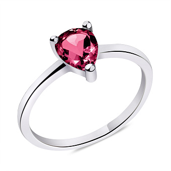 Серебряные кольца с розовым камнем