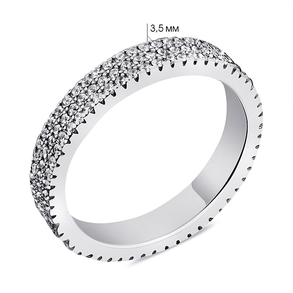 Серебряное кольцо с фианитами (арт. 7501/5127) – изображение 2