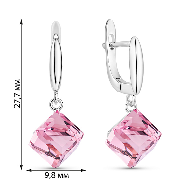 Серебряные серьги с альпинитом (арт. 7502/10144ар) – изображение 2