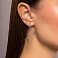 Серебряные серьги-протяжки без камней (арт. 7502/9624) – изображение 2