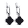 Серебряные серьги Клевер с ониксом (арт. 7502/634/10осп) – изображение 1