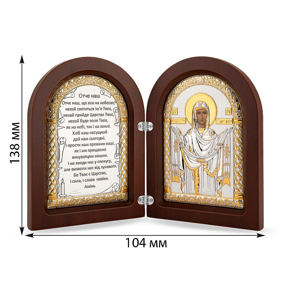 Ікона Покрова Пресвятої Богородиці (104х138 мм) (арт. AD-3/021-018G/K/UA) – зображення 2