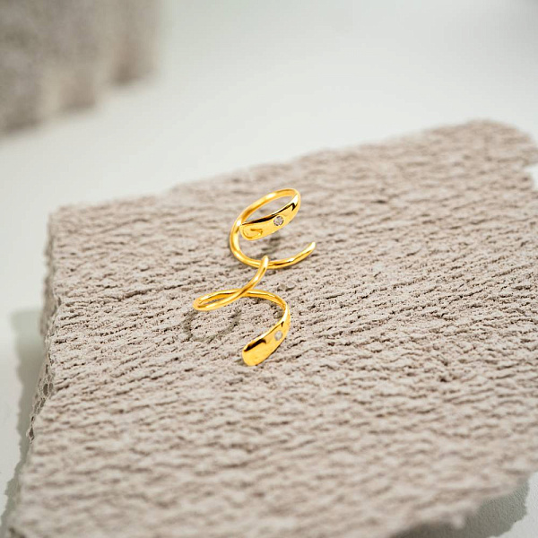Серьги из желтого золота (арт. 109150ж) – изображение 2
