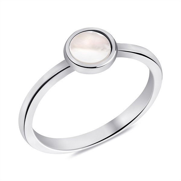 Серебряное кольцо с перламутром (арт. 7501/6784п) – изображение 1