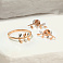 Золотые сережки-пусеты "Ветка" (арт. 110650) – изображение 4