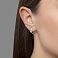 Серьги из белого золота с фианитом (арт. 115800б) – изображение 2