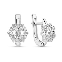 Сережки з білого золота з діамантами (арт. С011081020б)