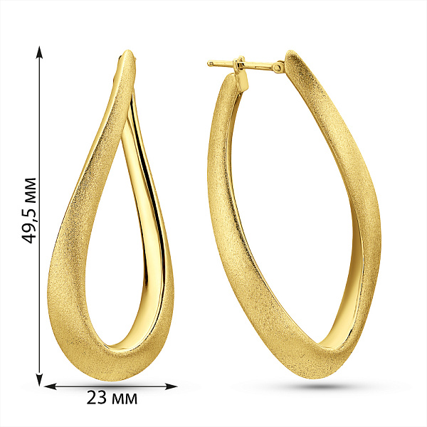 Серьги из желтого золота Francelli (арт. 1091847/45жм) – изображение 4