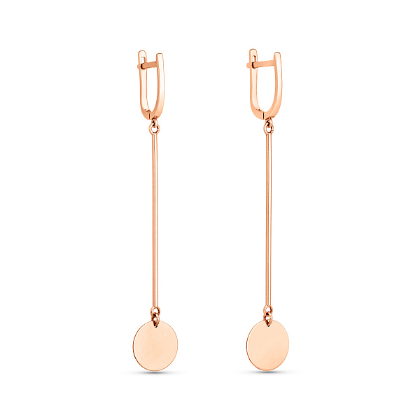 Серьги-подвески из красного золота (арт. 110022) – изображение 1