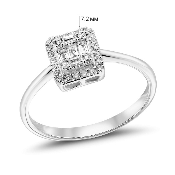 Золотое кольцо с бриллиантами (арт. К341397020б) – изображение 4