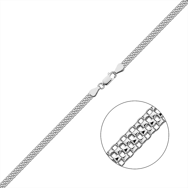 Серебряная цепочка плетения Попкорн (арт. 7508/2300) – изображение 1