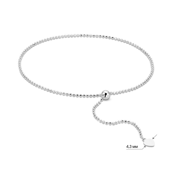 Браслет Fly из белого золота с подвеской (арт. 326214б) – изображение 3