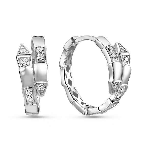 Золотые серьги с фианитами (арт. 1091587/20б) – изображение 1