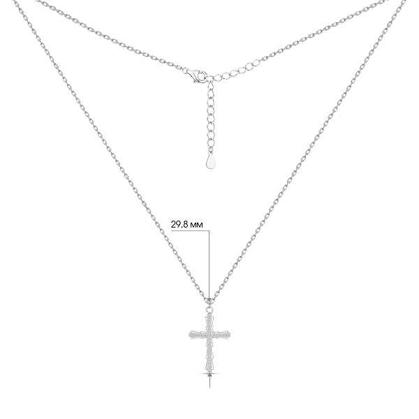 Серебряное колье с крестиком (арт. 7507/2445) – изображение 3