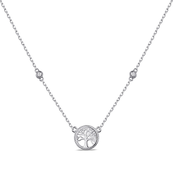 Серебряное колье Дерево жизни с фианитами (арт. 7507/1475) – изображение 1