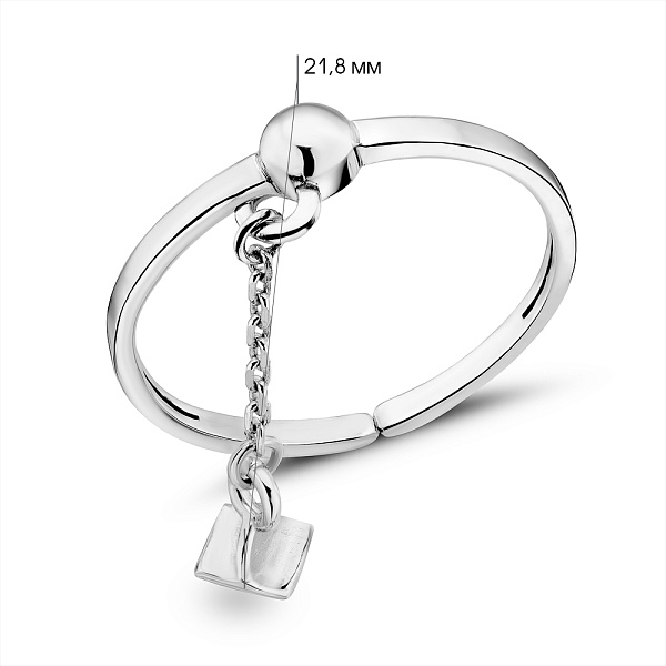 Серебряное кольцо с подвеской (арт. 7501/680кп) – изображение 2