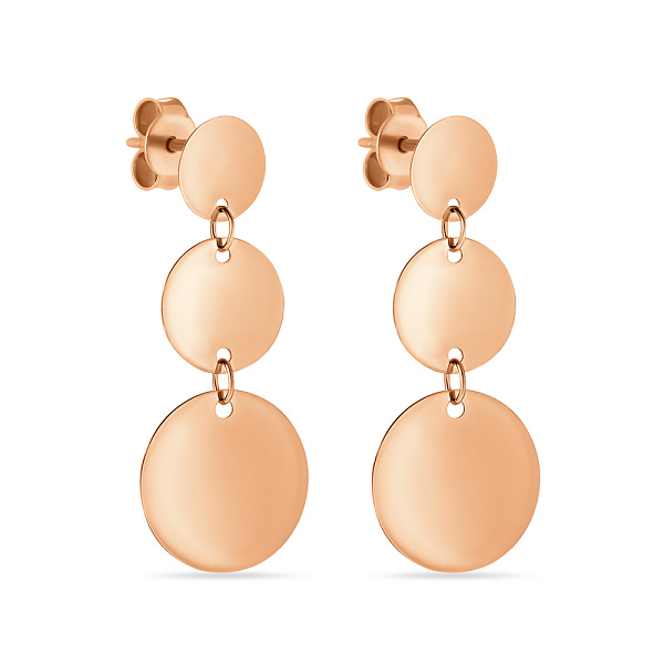 Серьги "Монеты" из красного золота (арт. 107879/2) – изображение 1